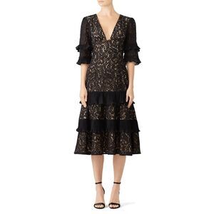 Elegant Black Lace Dress